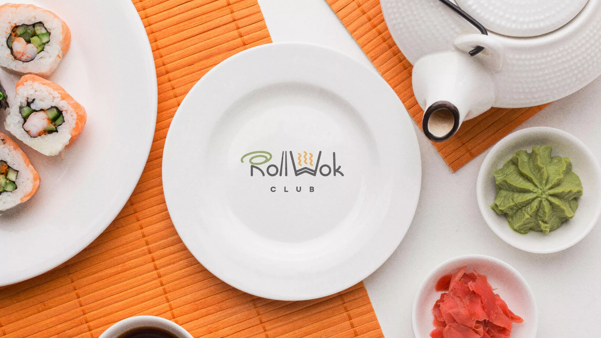 Разработка логотипа и фирменного стиля суши-бара «Roll Wok Club» в Торопце